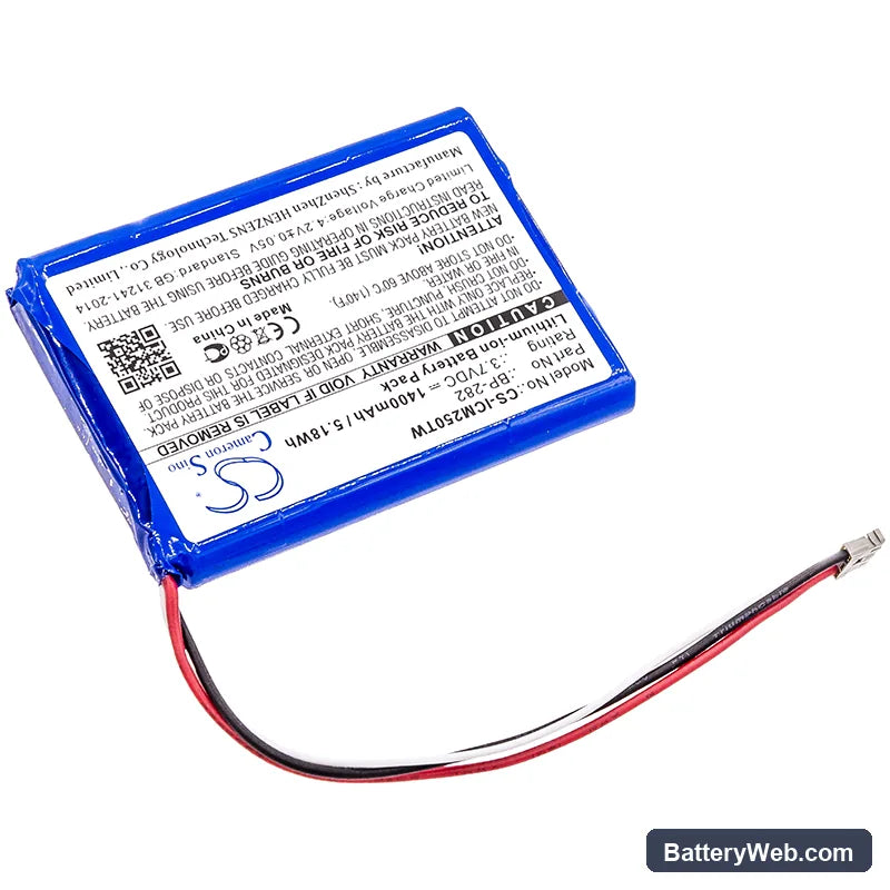 Icom IC-M25 Replacement Battery, 3.7V, 1400mAh, Li-ion 2