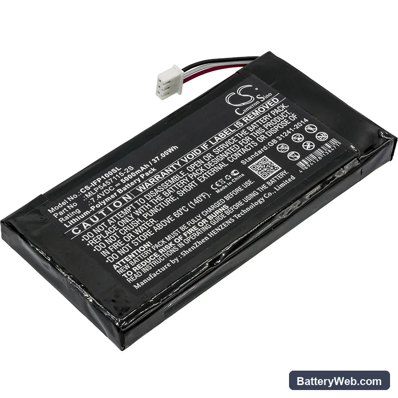 Infinity One Premium Replacement Battery, 7.4V, 5000mAh, Li-Polymer 1