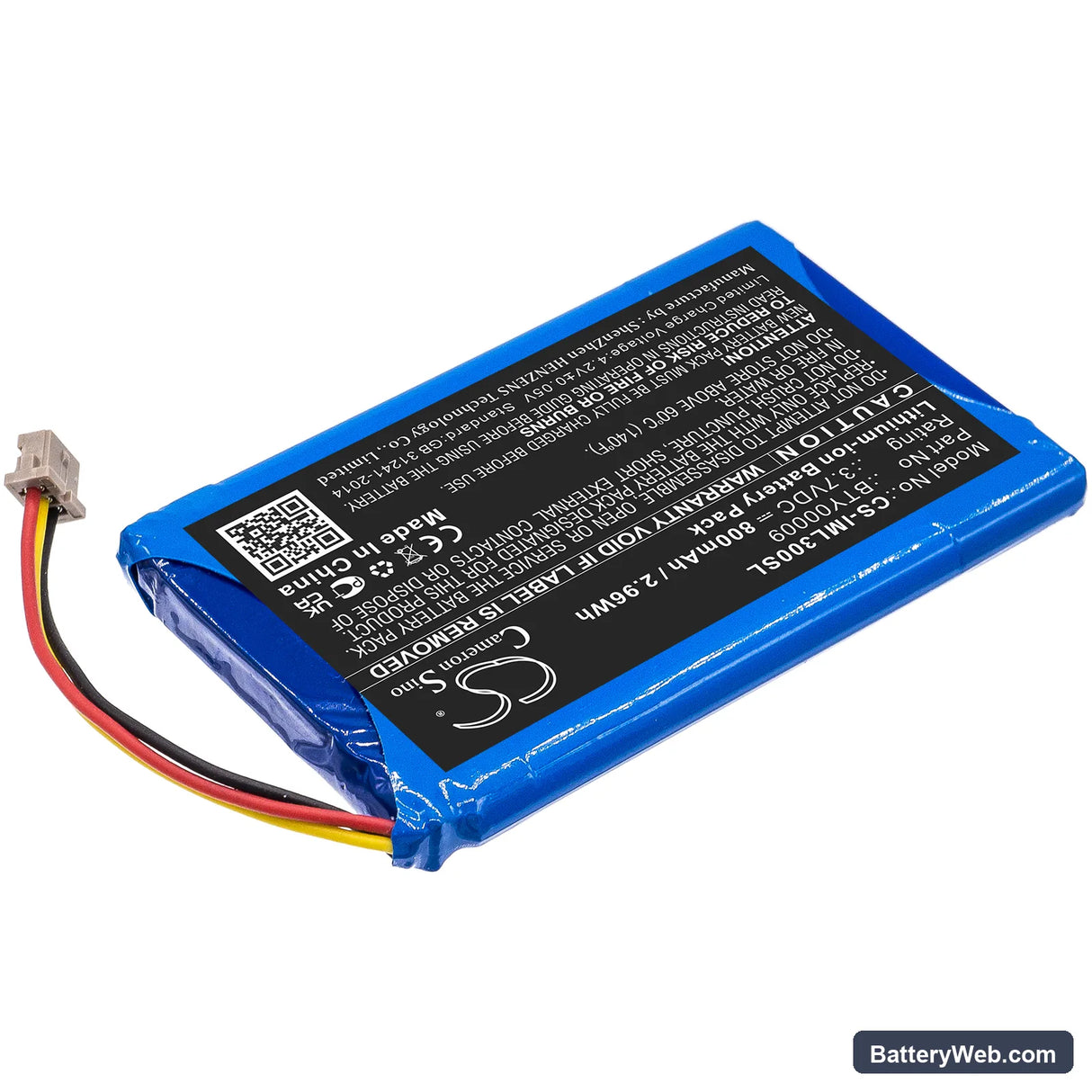 Ingenico Vital Act 3S Replacement Battery, 3.7V, 800mAh, Li-ion 2
