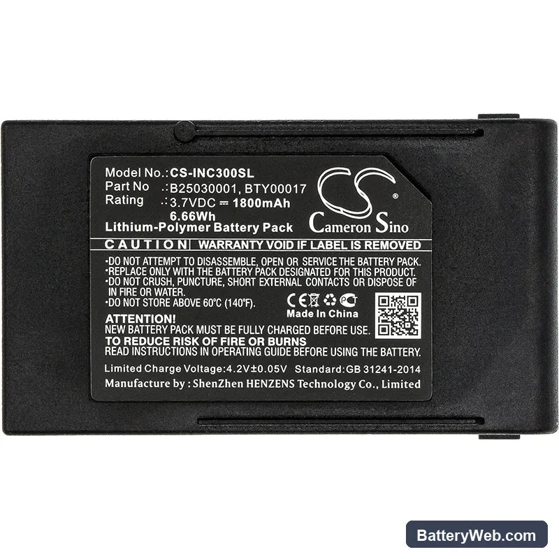 Ingenico DB Cox3 Replacement Battery, 3.7V, 1800mAh, Li-Polymer 5