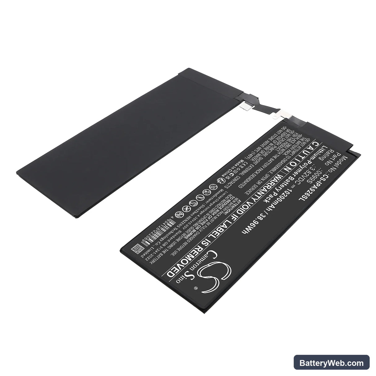Apple A2925 Replacement Battery, 3.82V, 10200mAh, Li-Polymer 2