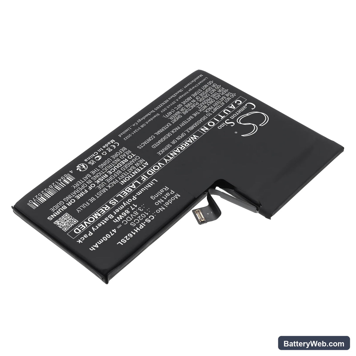 Apple A3084 Replacement Battery, 3.8V, 4700mAh, Li-Polymer 2