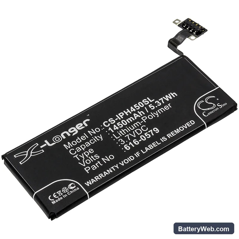 Apple iPhone 4S Replacement Battery, 3.7V, 1450mAh, Li-Polymer 1