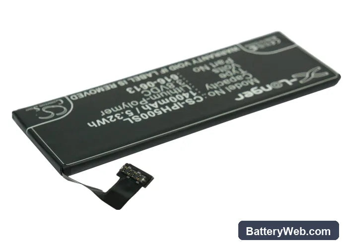 Apple iPhone 5 Replacement Battery, 3.8V, 1400mAh, Li-Polymer 2
