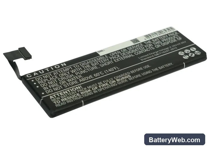 Apple iPhone 5 Replacement Battery, 3.8V, 1400mAh, Li-Polymer 4