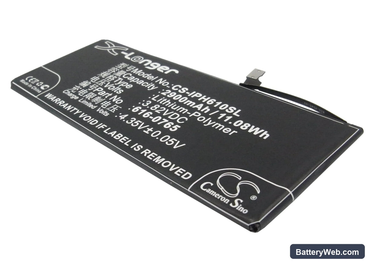 Apple iPhone 6 Plus Replacement Battery, 3.82V, 2900mAh, Li-Polymer 1
