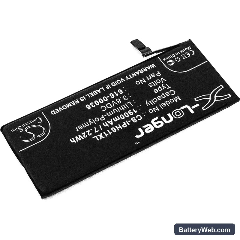 Apple iPhone 6s Replacement Battery, 3.8V, 1900mAh, Li-Polymer 2