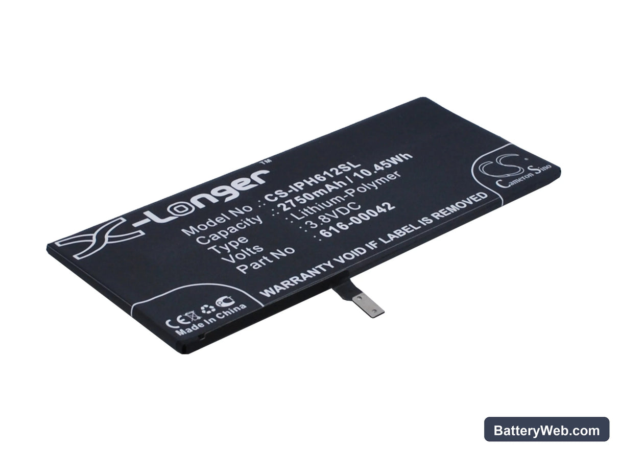 Apple iPhone 6s Plus Replacement Battery, 3.8V, 2750mAh, Li-Polymer 1