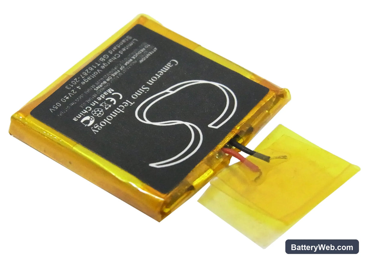 Apple iPOD Shuffle G2 1GB Replacement Battery, 3.7V, 100mAh, Li-Polymer 4