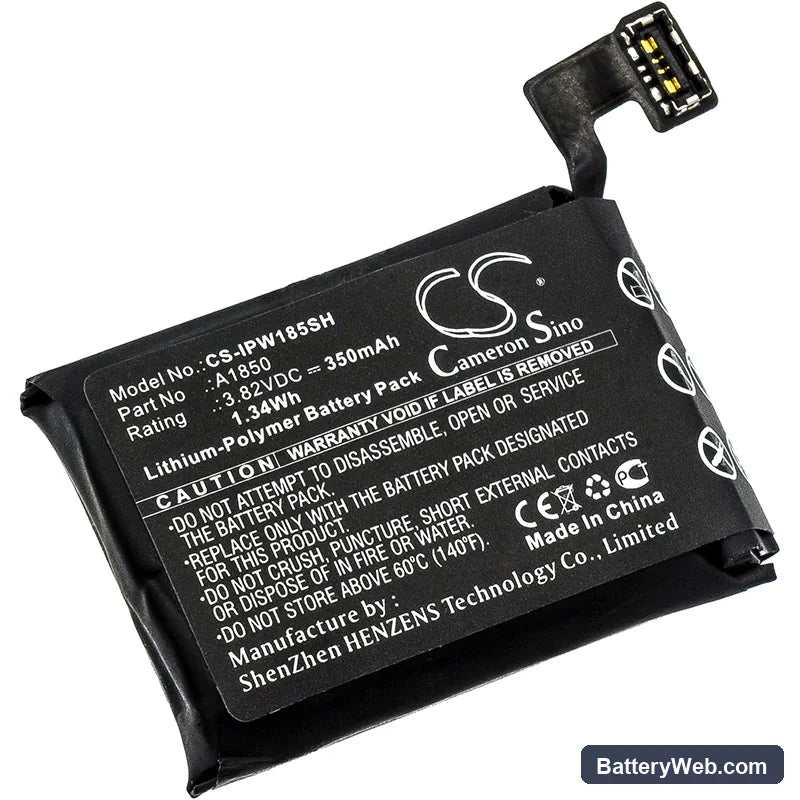 Apple MQL12LL/A Replacement Battery, 3.82V, 350mAh, Li-Polymer 1