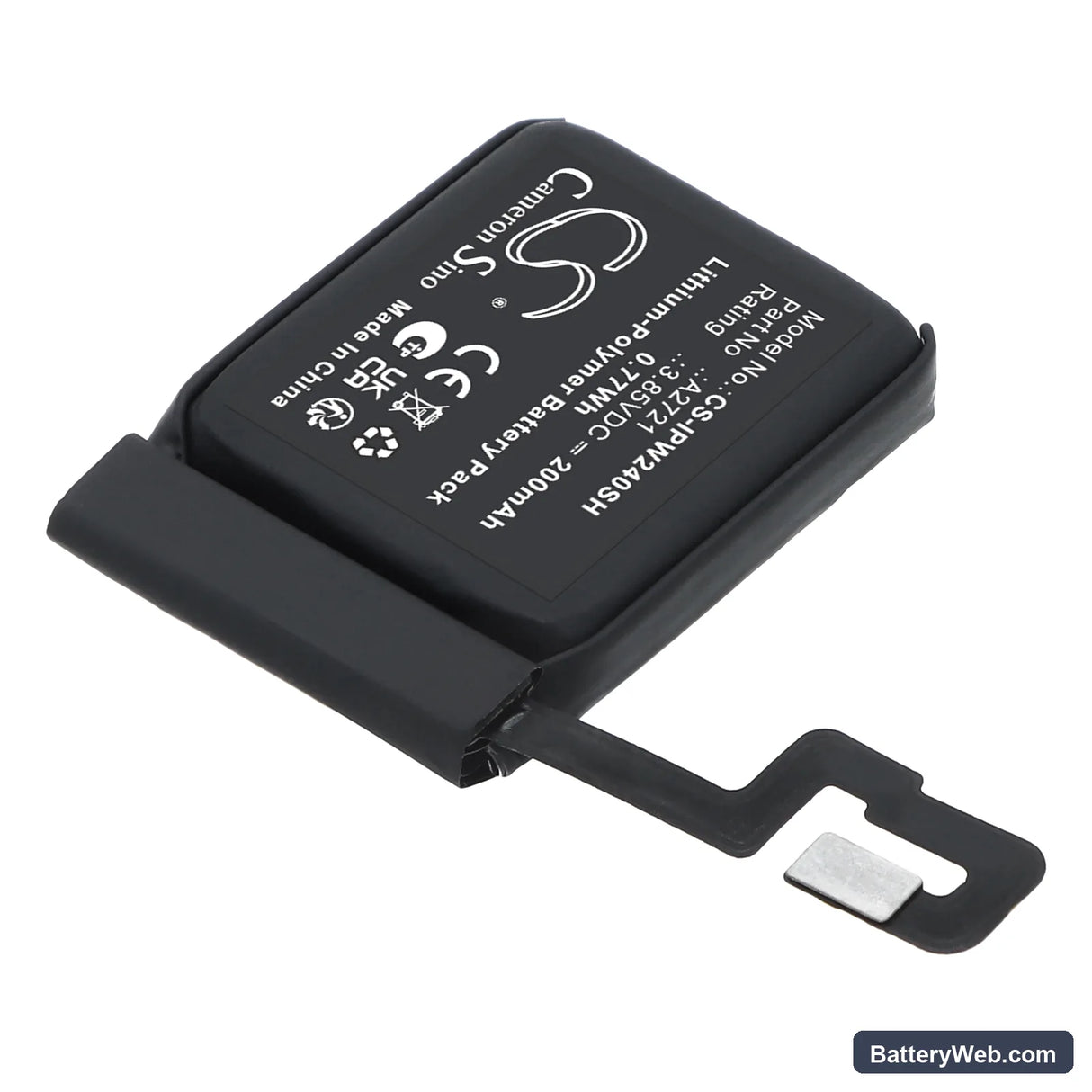 Apple Watch SE 2 40mm Replacement Battery, 3.85V, 200mAh, Li-Polymer 2