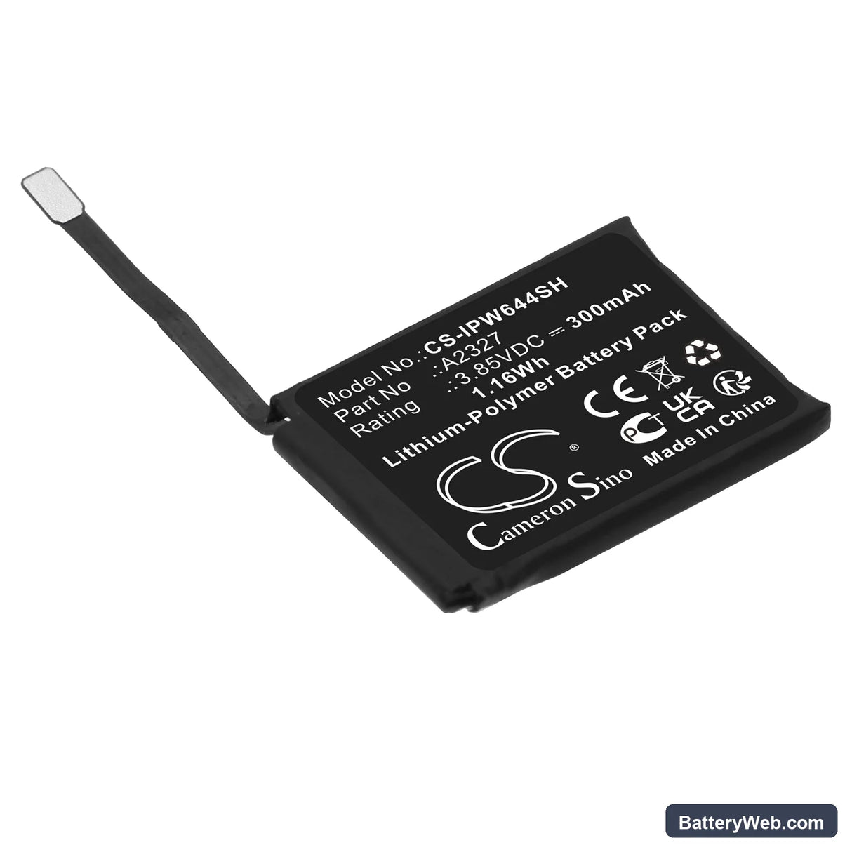 Apple Watch Series S6 44mm Replacement Battery, 3.85V, 300mAh, Li-Polymer 1