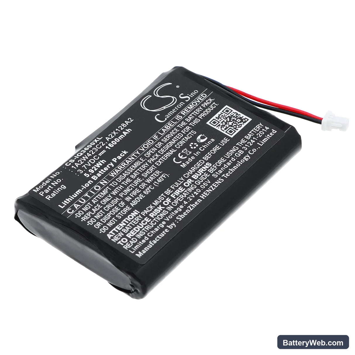 Garmin iQue 3200 Replacement Battery, 3.7V, 1600mAh, Li-ion 1
