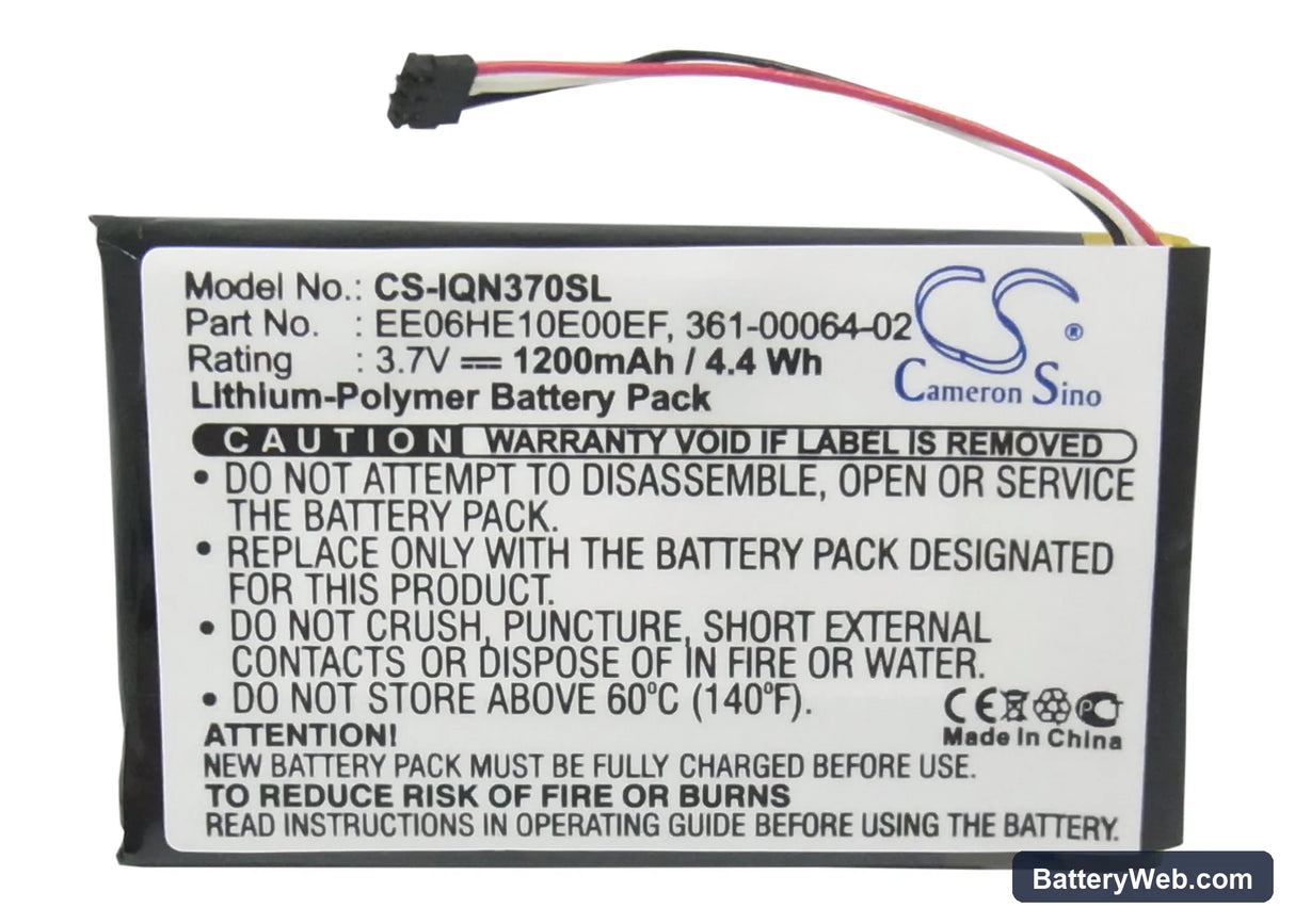 Garmin Nuvi 3700 Replacement Battery, 3.7V, 1200mAh, Li-Polymer 5