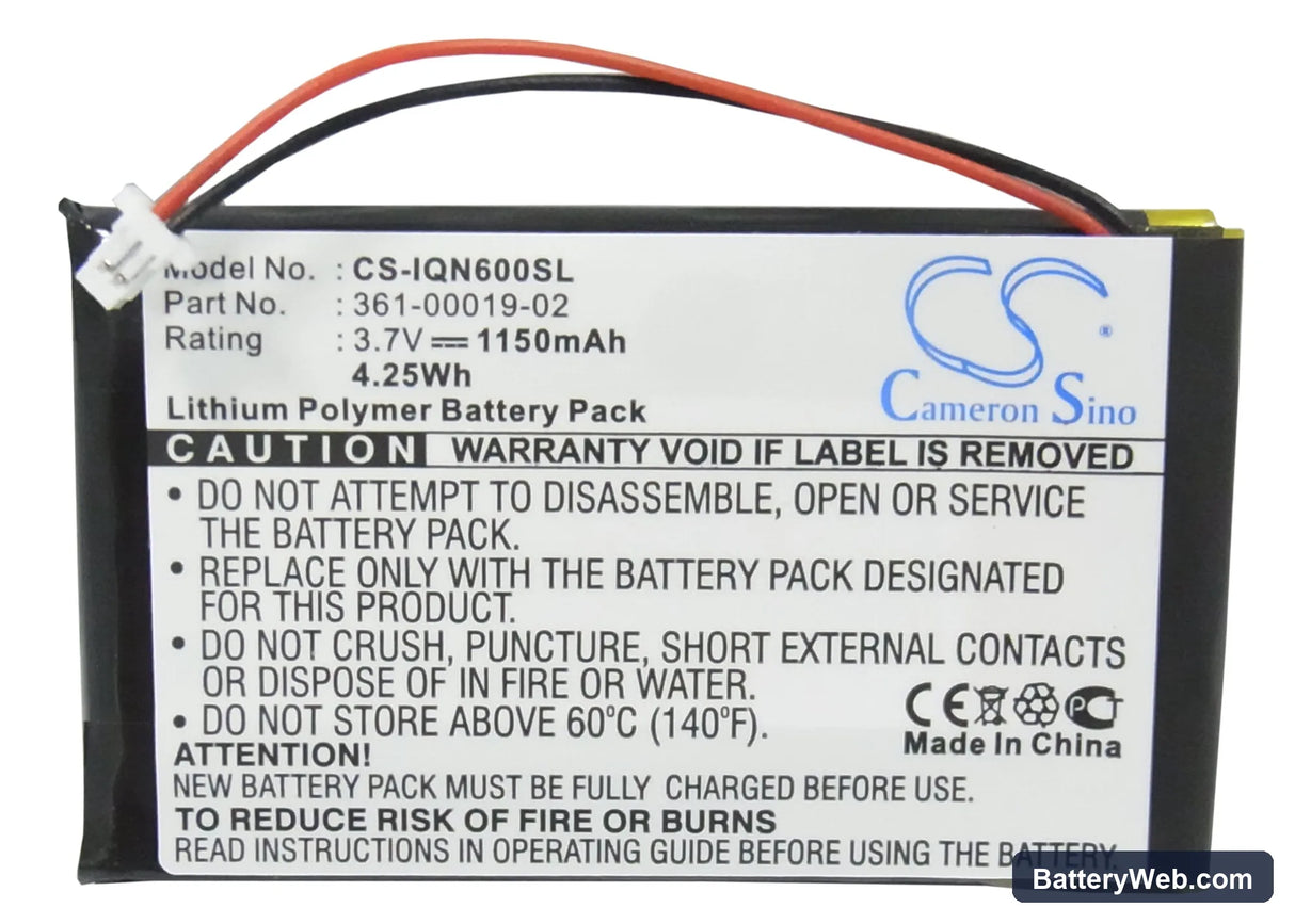 Garmin Nuvi 600 Replacement Battery, 3.7V, 1150mAh, Li-Polymer 5