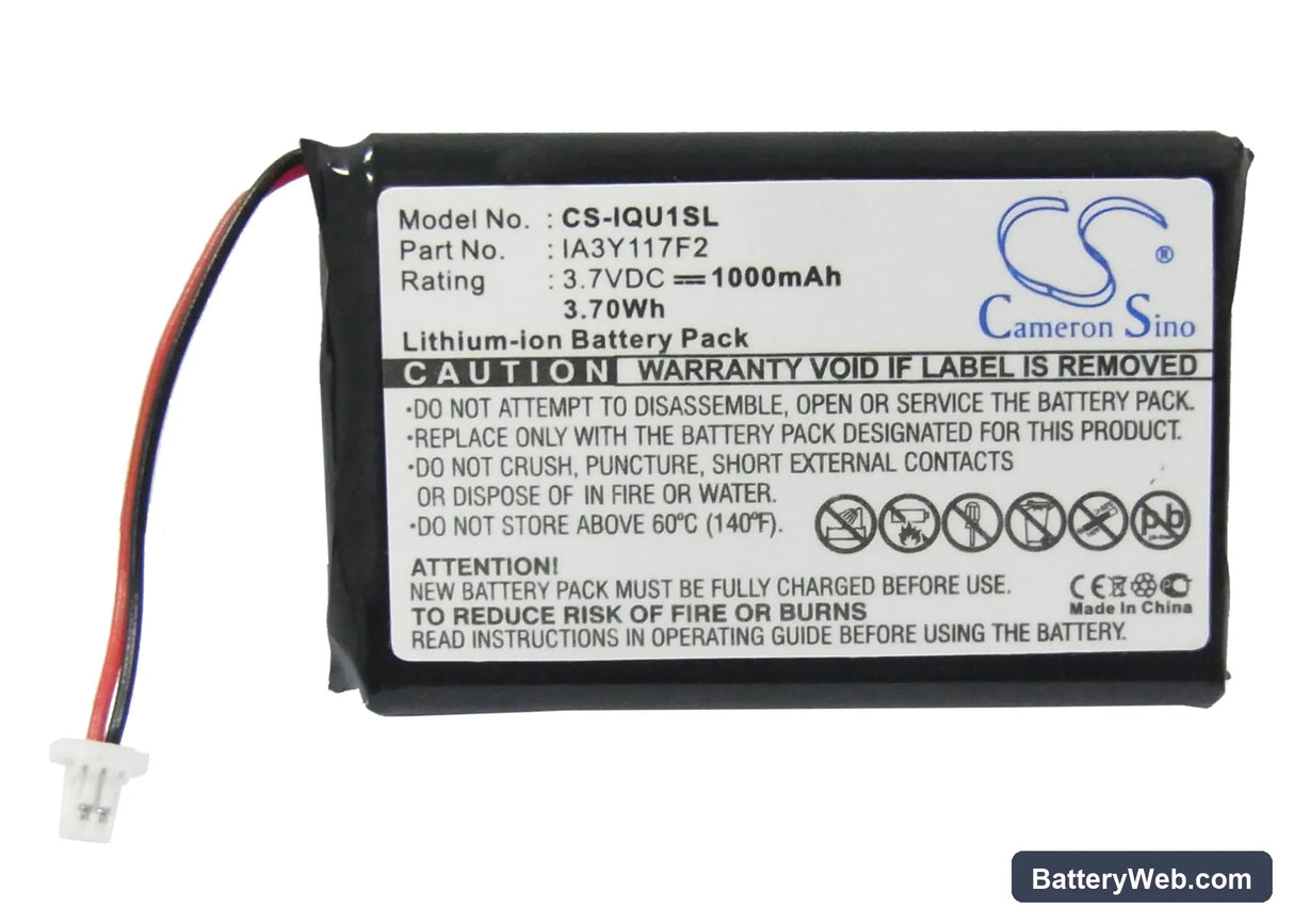 Garmin Quest Replacement Battery, 3.7V, 1000mAh, Li-ion 5
