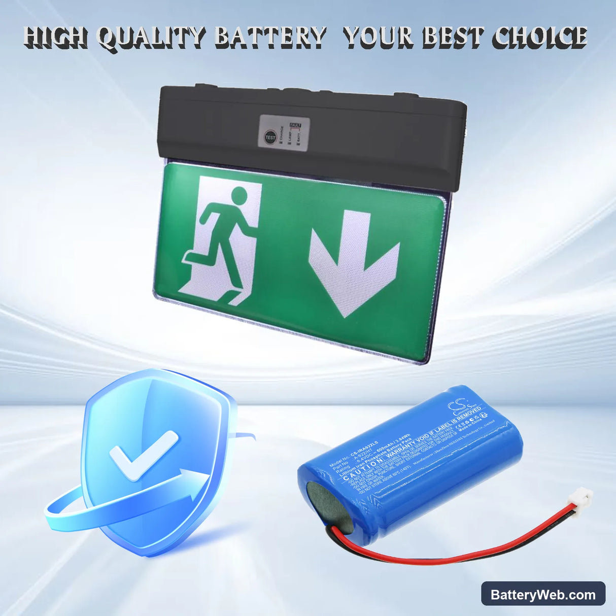 IRON LUX E73 417 12 Replacement Battery, 6.4V, 600mAh, LiFePO4 6
