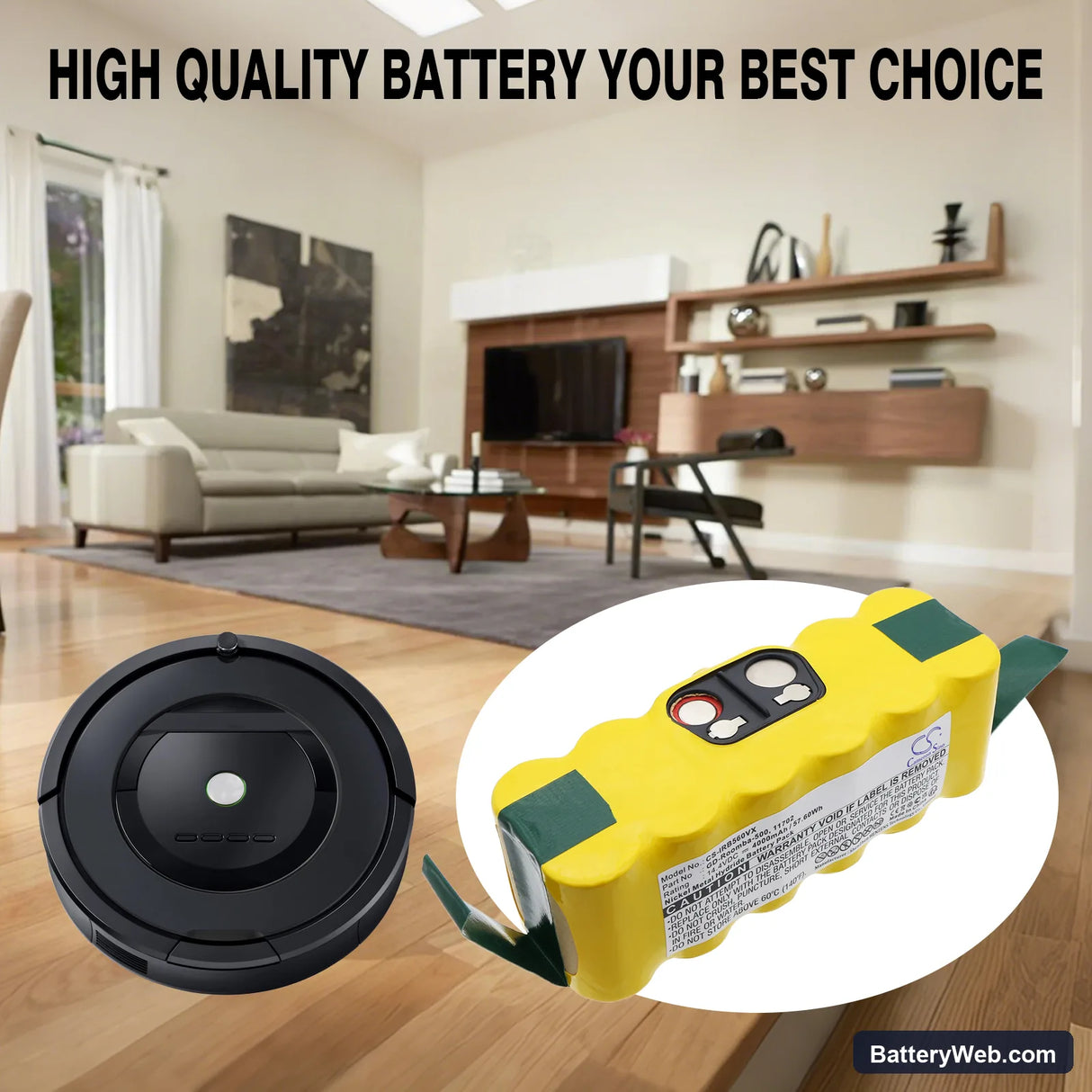 Vileda 137173 Replacement Battery, 14.4V, 4000mAh, Ni-MH 6