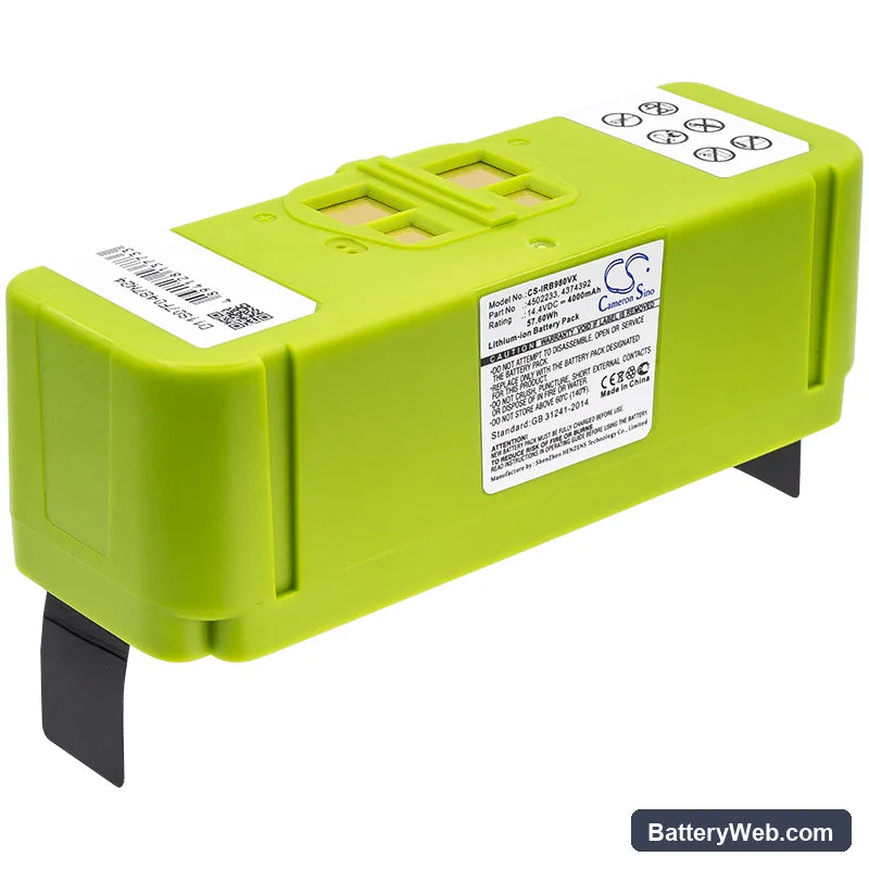 iRobot Roomba 614 Replacement Battery, 14.4V, 4000mAh, Li-ion 1