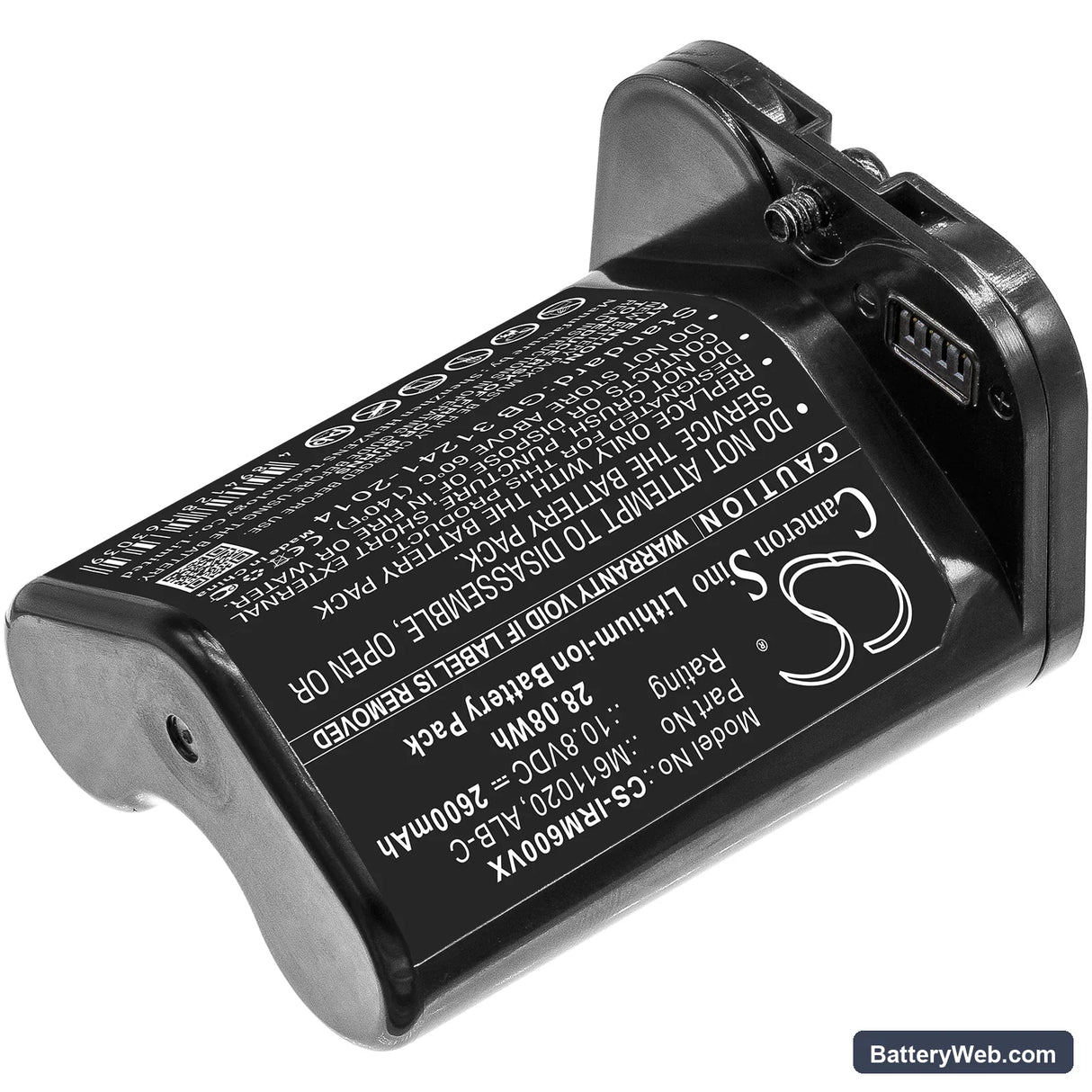iRobot Braava Jet M6 Replacement Battery, 10.8V, 2600mAh, Li-ion 2