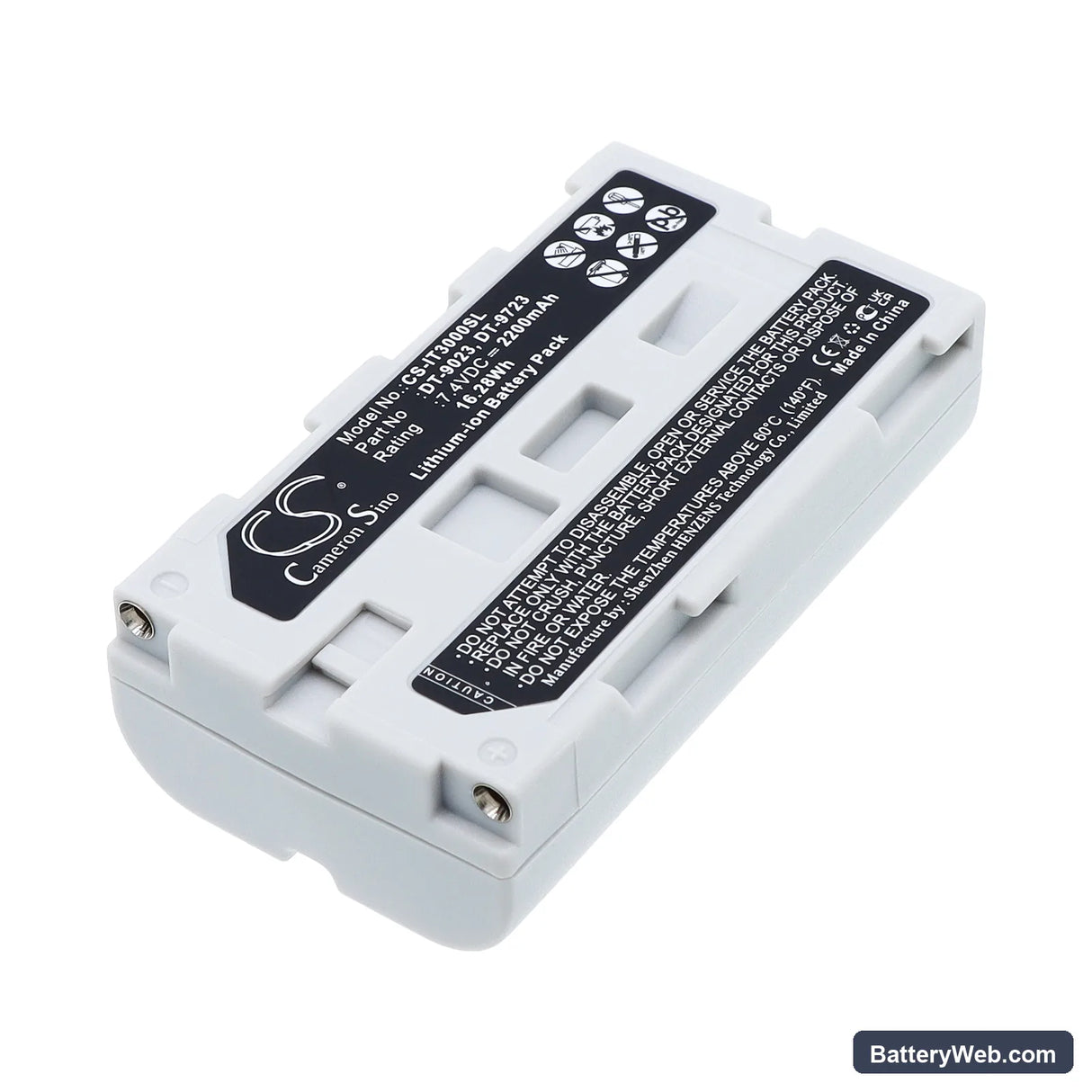 Casio IT3000 Replacement Battery, 7.4V, 2200mAh, Li-ion 1