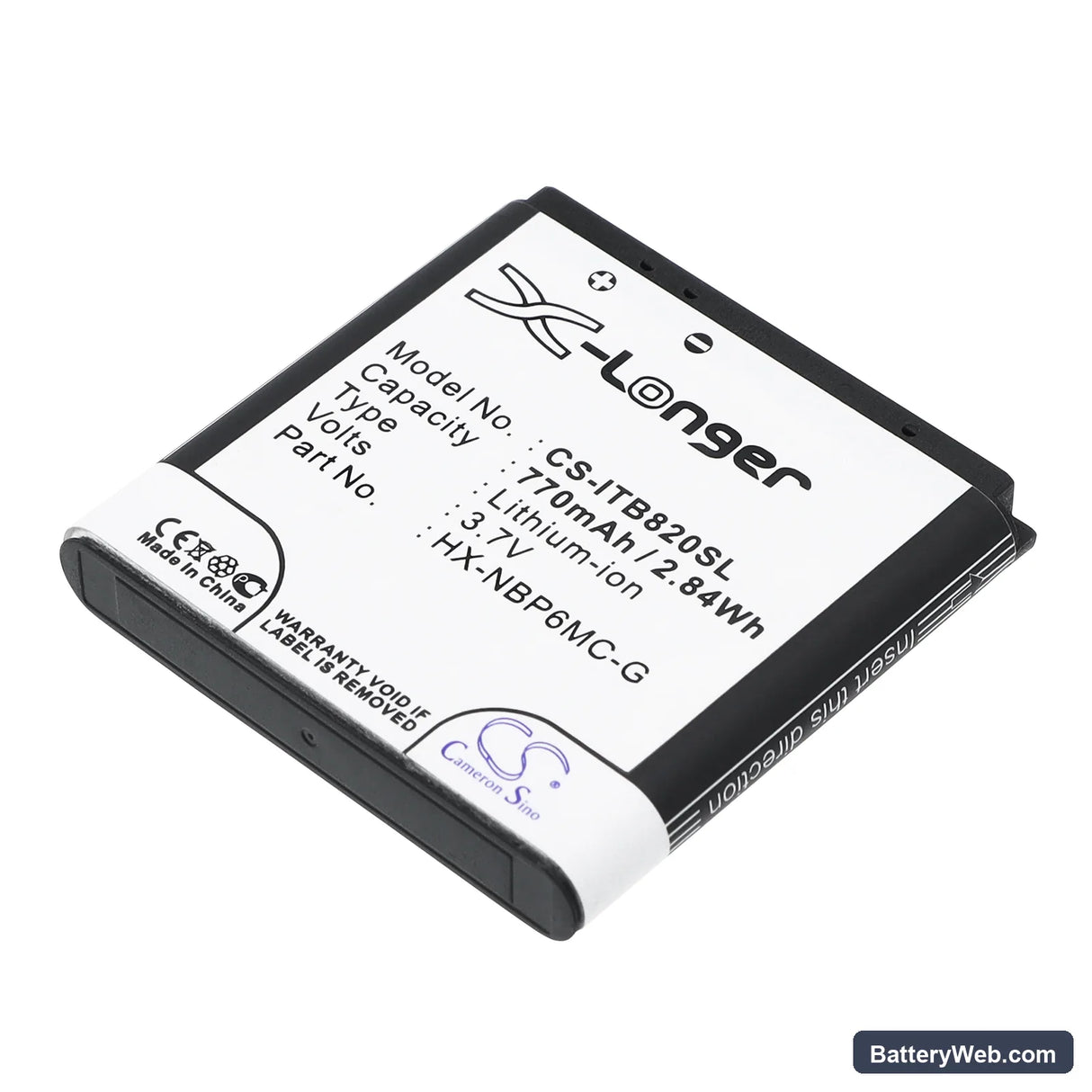 i-Blue 820 Replacement Battery, 3.7V, 770mAh, Li-ion 1