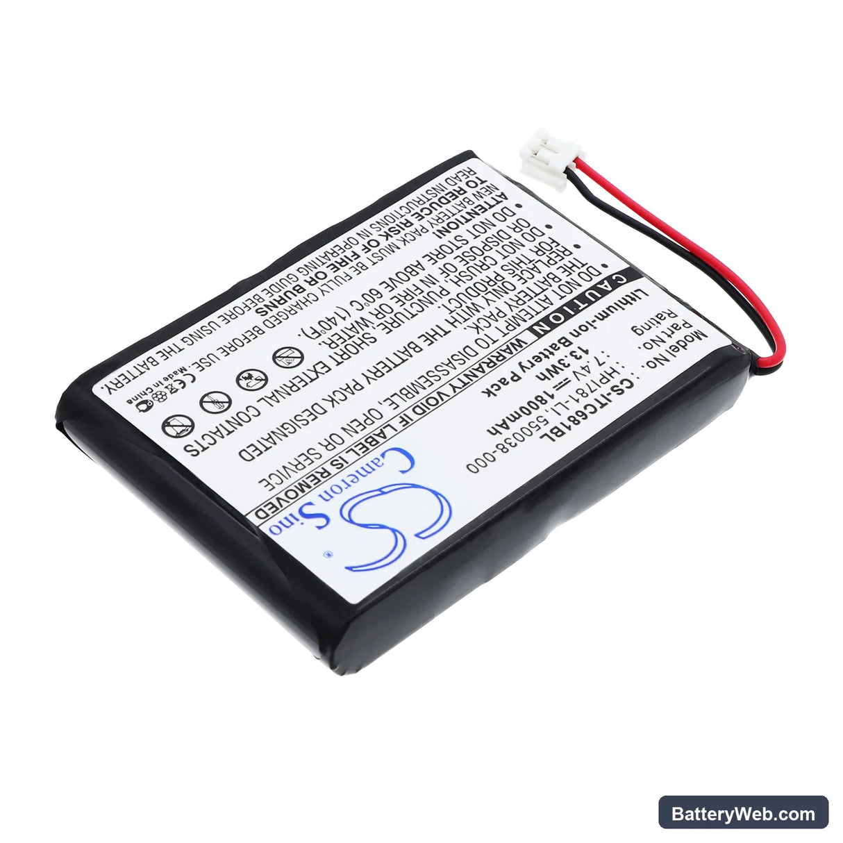 Intermec 681 Replacement Battery, 7.4V, 1800mAh, Li-ion 2