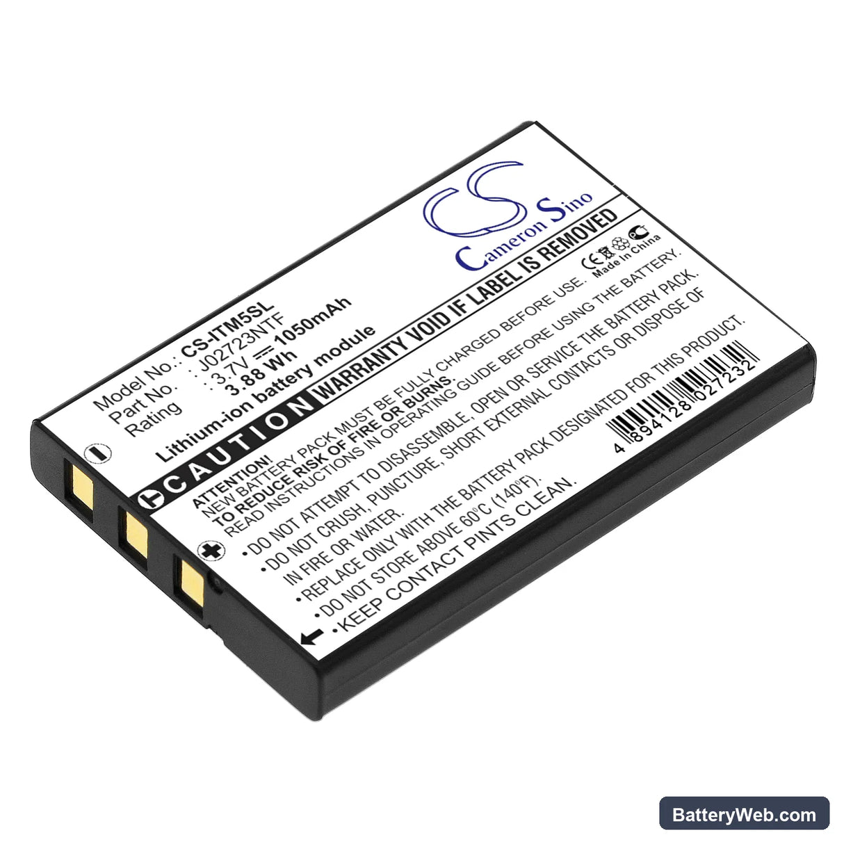 i-Blue PS3200 Replacement Battery, 3.7V, 1050mAh, Li-ion 1