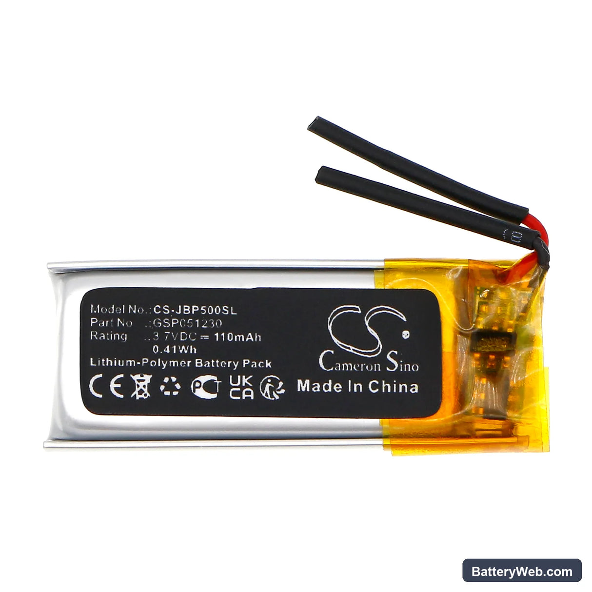 JBL inspire 500 Replacement Battery, 3.7V, 110mAh, Li-Polymer 3