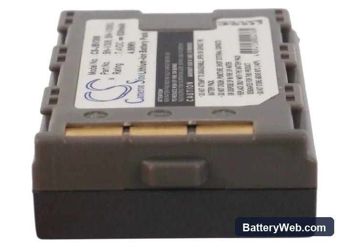 JVC GR-DVX34K Replacement Battery, 7.4V, 630mAh, Li-ion 5