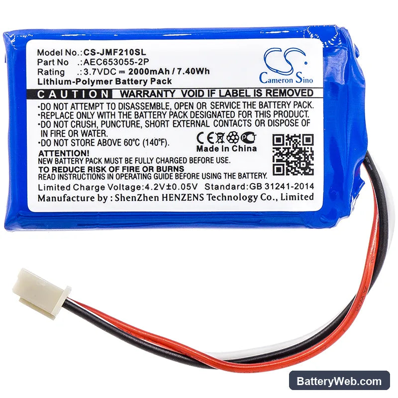 JBL Flip 2 (2013) Replacement Battery, 3.7V, 2000mAh, Li-Polymer 3