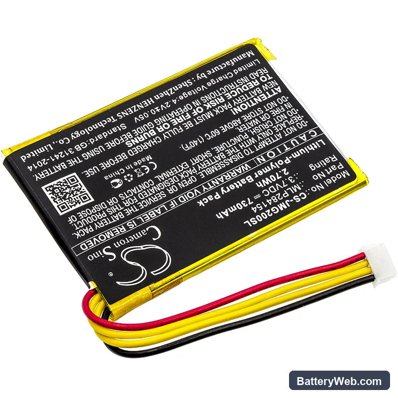 JBL Go 2 Replacement Battery, 3.7V, 730mAh, Li-Polymer 2