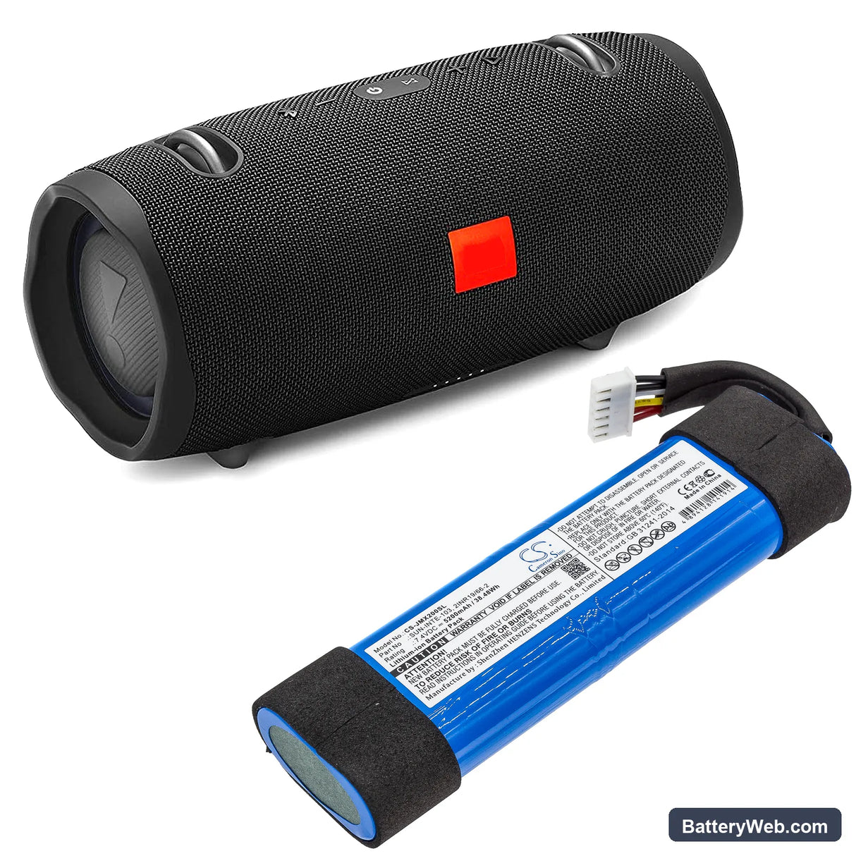 JBL Xtreme 2 Replacement Battery, 7.4V, 5200mAh, Li-ion 5