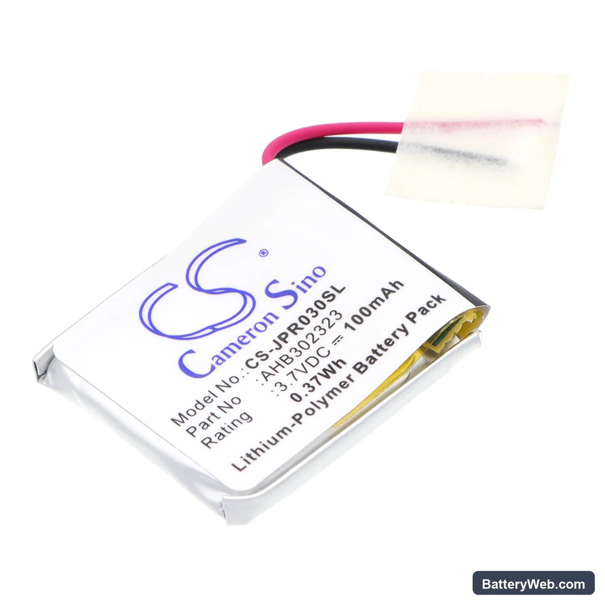 Jabra BT3030 Replacement Battery, 3.7V, 100mAh, Li-Polymer 1