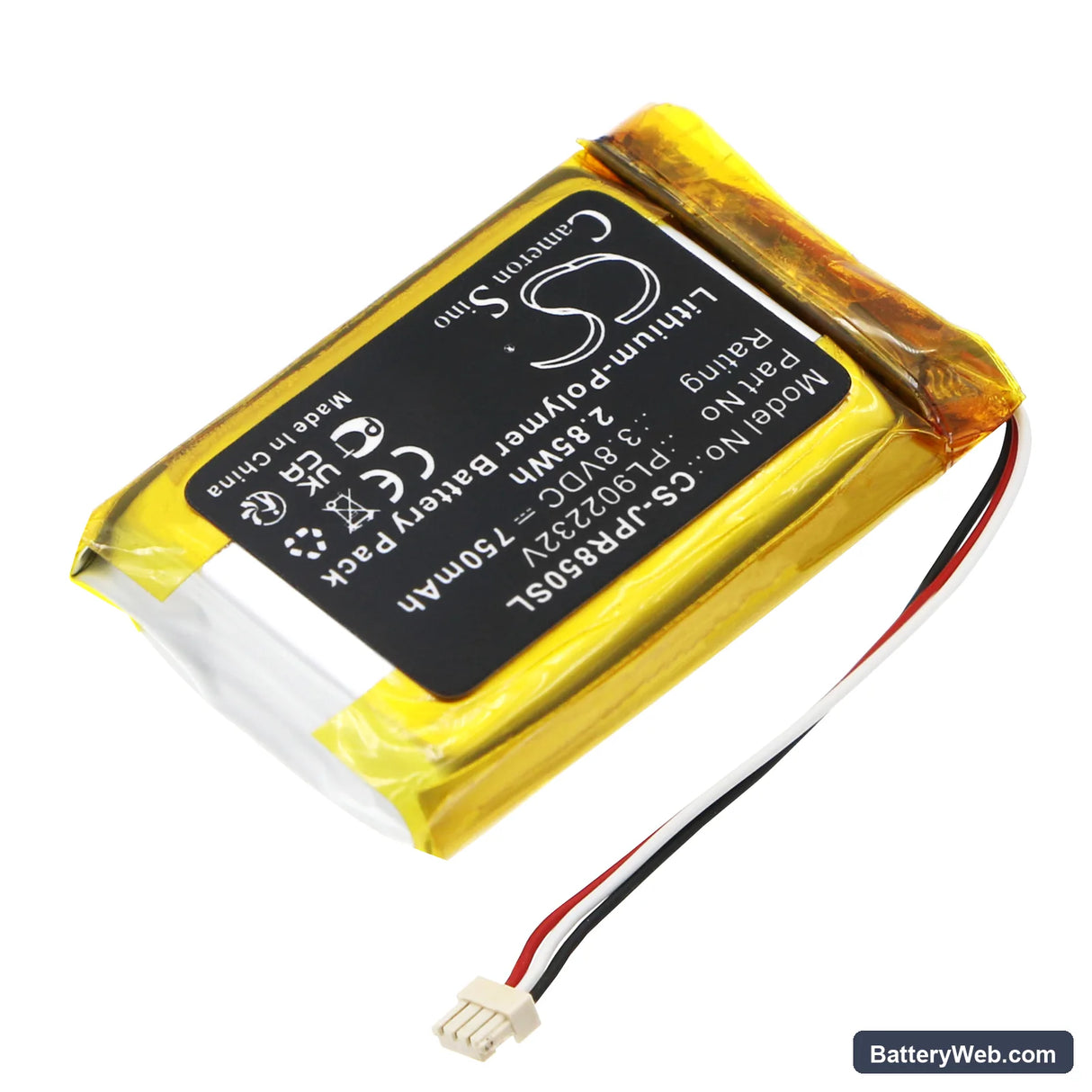 Jabra Elite 85t Charging Case Replacement Battery, 3.8V, 750mAh, Li-Polymer 2