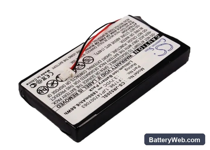 HP Jornada 520 Replacement Battery, 3.7V, 1800mAh, Li-ion 2