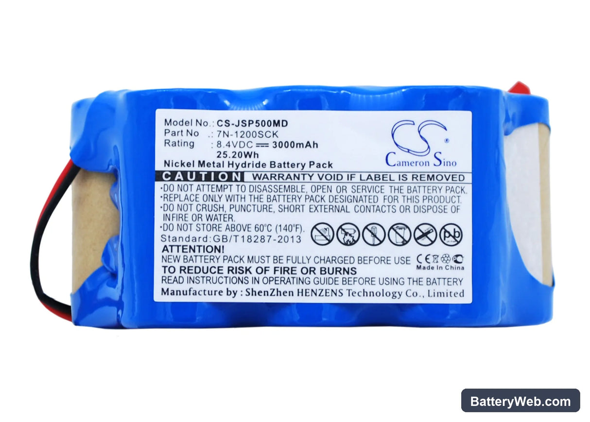 JMS SP-500 Replacement Battery, 8.4V, 3000mAh, Ni-MH 5