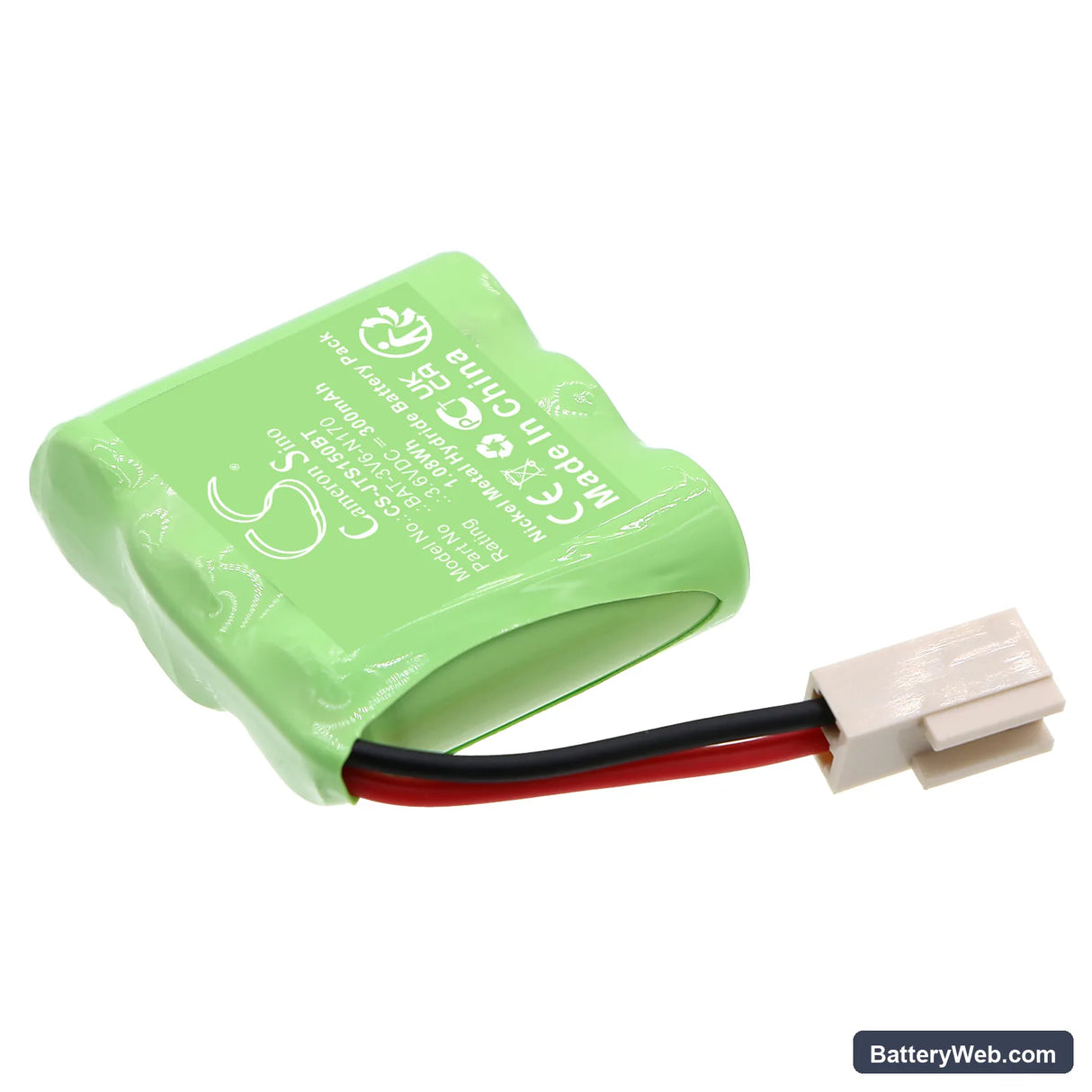 Jablotron JA-150A Replacement Battery, 3.6V, 300mAh, Ni-MH 2