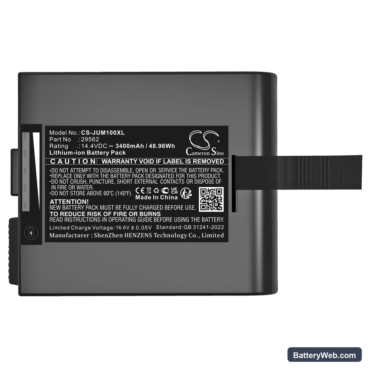 Juniper Mesa Pro Replacement Battery, 14.4V, 3400mAh, Li-ion 5
