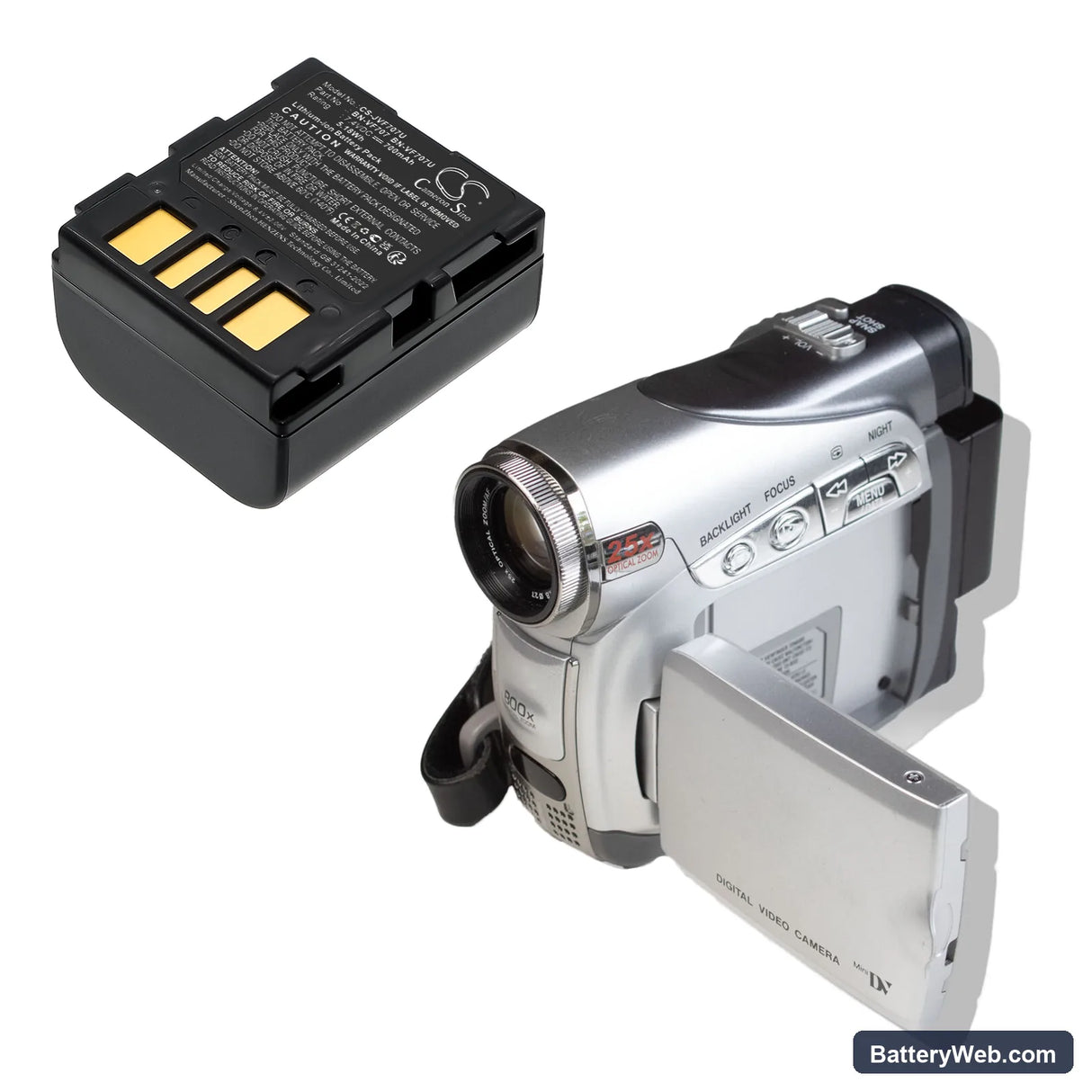 JVC GR-D240 Replacement Battery, 7.4V, 700mAh, Li-ion 6