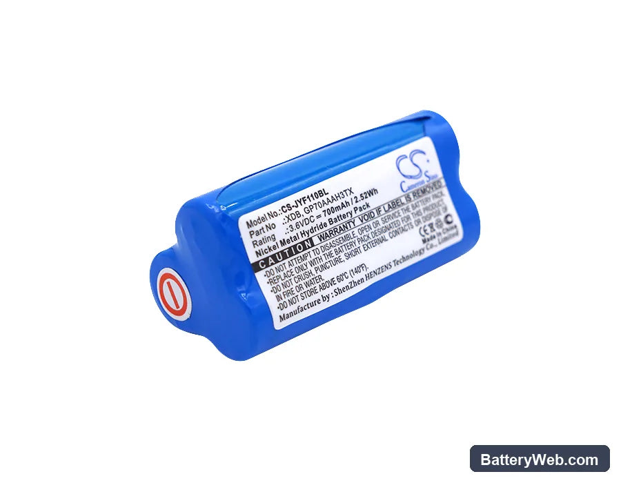 JAY UDE Transmitter Replacement Battery, 3.6V, 700mAh, Ni-MH 1