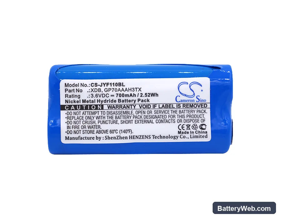 JAY UDE Transmitter Replacement Battery, 3.6V, 700mAh, Ni-MH 5