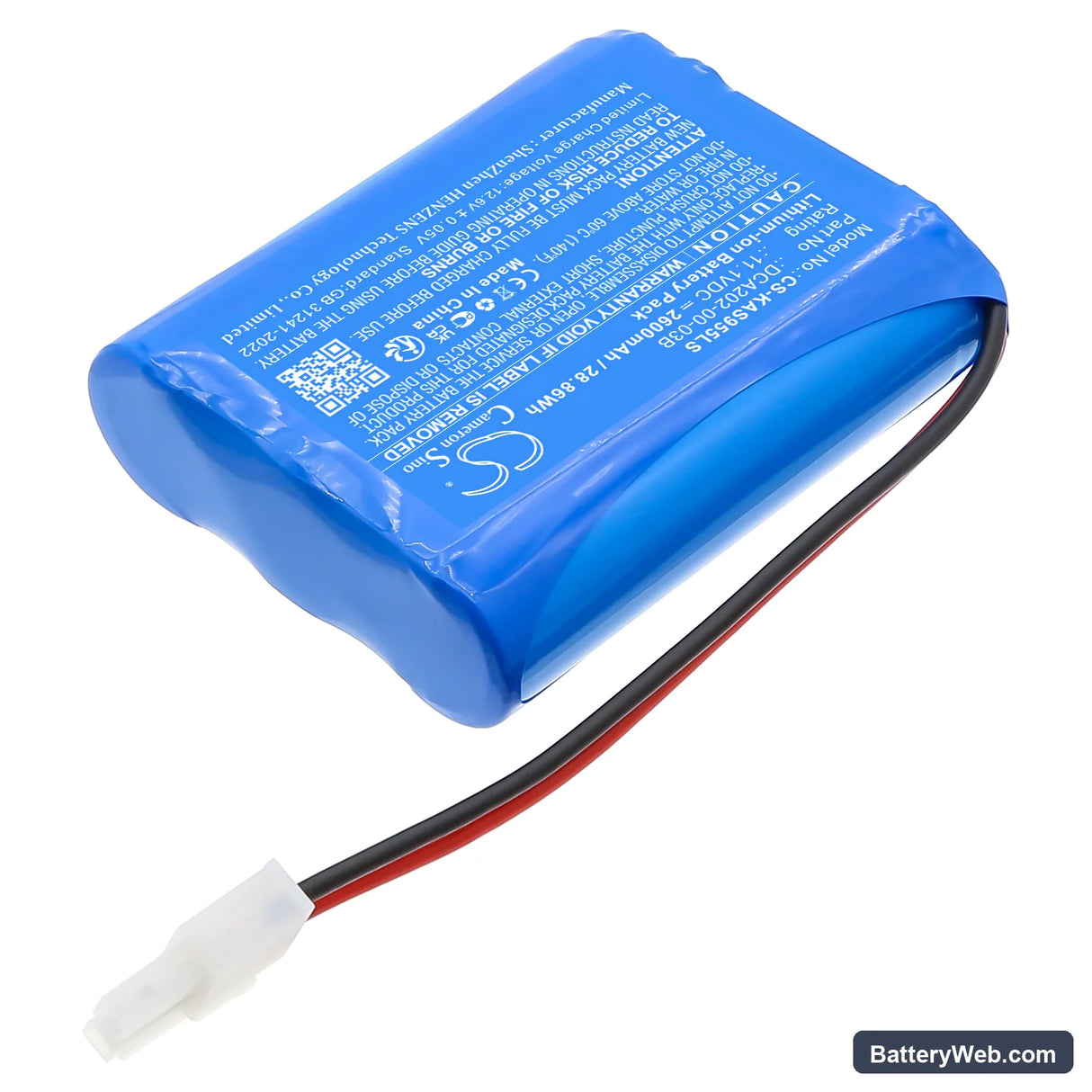 Kaiser 100940 Replacement Battery, 11.1V, 2600mAh, Li-ion 2