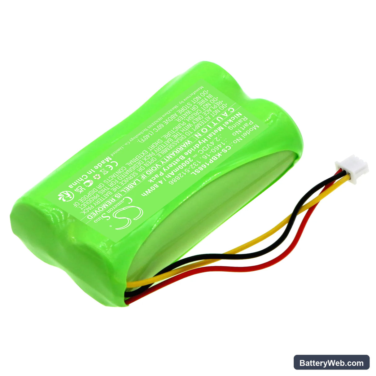 Kaba Programmer 1460 Replacement Battery, 2.4V, 2000mAh, Ni-MH 2