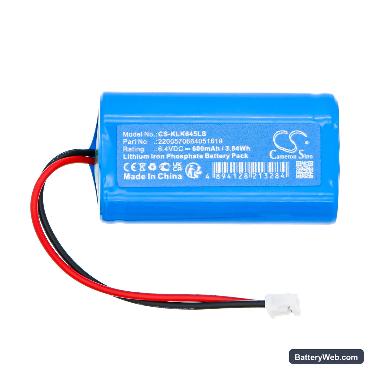 TM Technologie 2200570664051619 Replacement Battery, 6.4V, 600mAh, LiFePO4 3