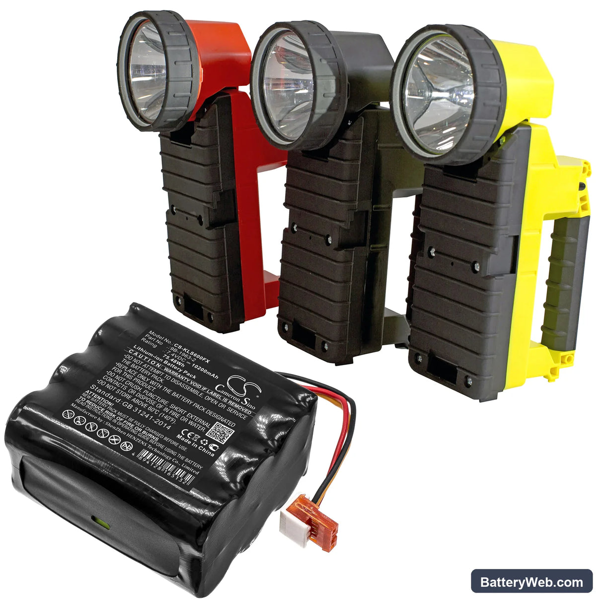 LightHawk Replacement Battery, 7.4V, 10200mAh, Li-ion 6
