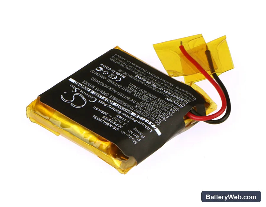 ROCKETFISH RF-MAB2 Replacement Battery, 3.7V, 300mAh, Li-Polymer 2