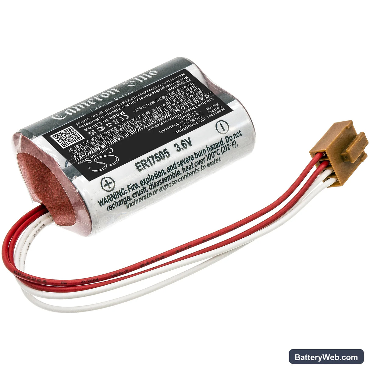 Nachi Robotic Systems SB100 Replacement Battery, 3.6V, 3500mAh, Li-SOCl2 2