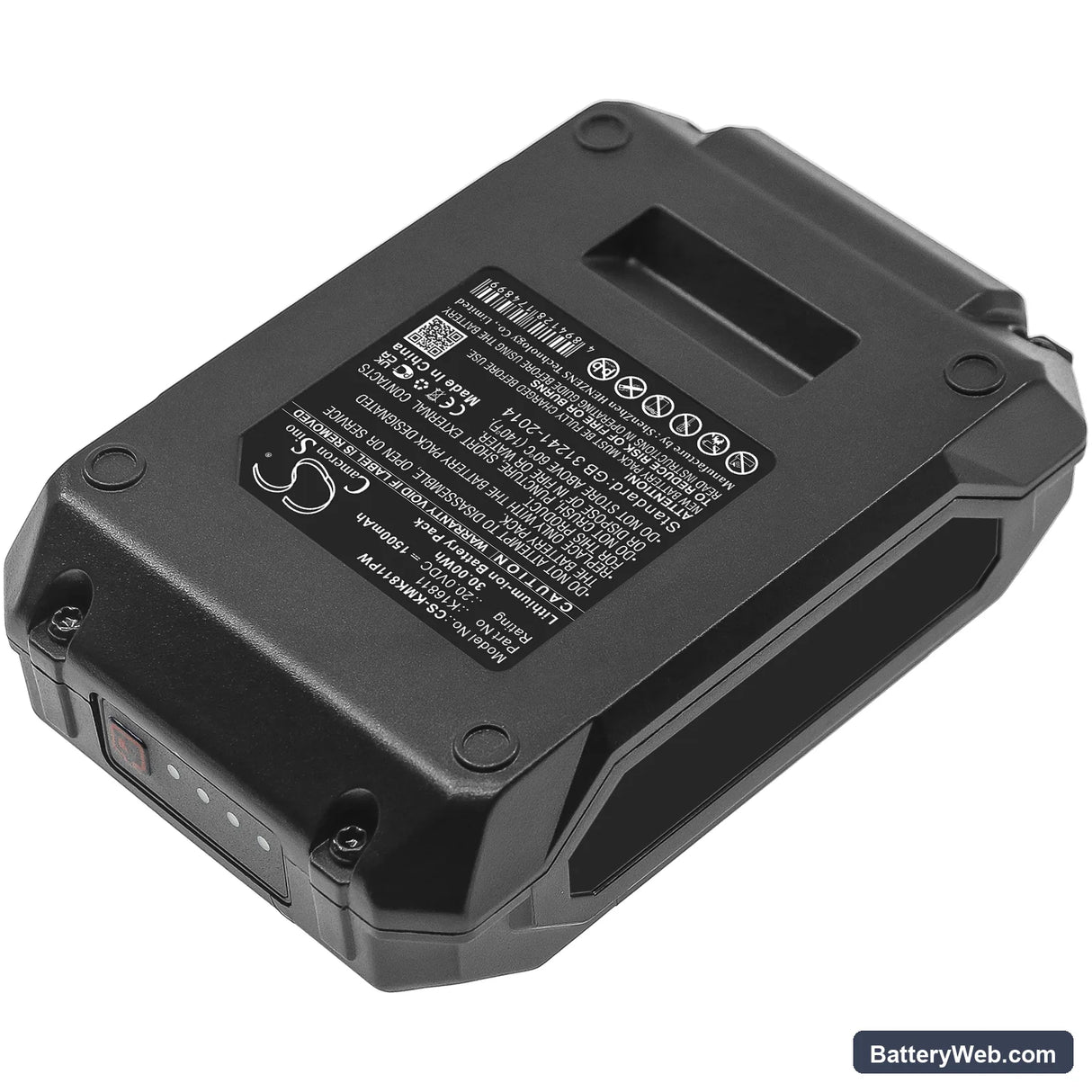 Kimo 6 Inch Cordless Chainsaw Replacement Battery, 20V, 1500mAh, Li-ion 4