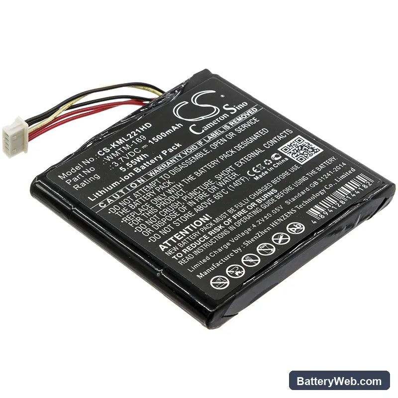 Kingston MLW221 Replacement Battery, 3.7V, 1500mAh, Li-ion 1